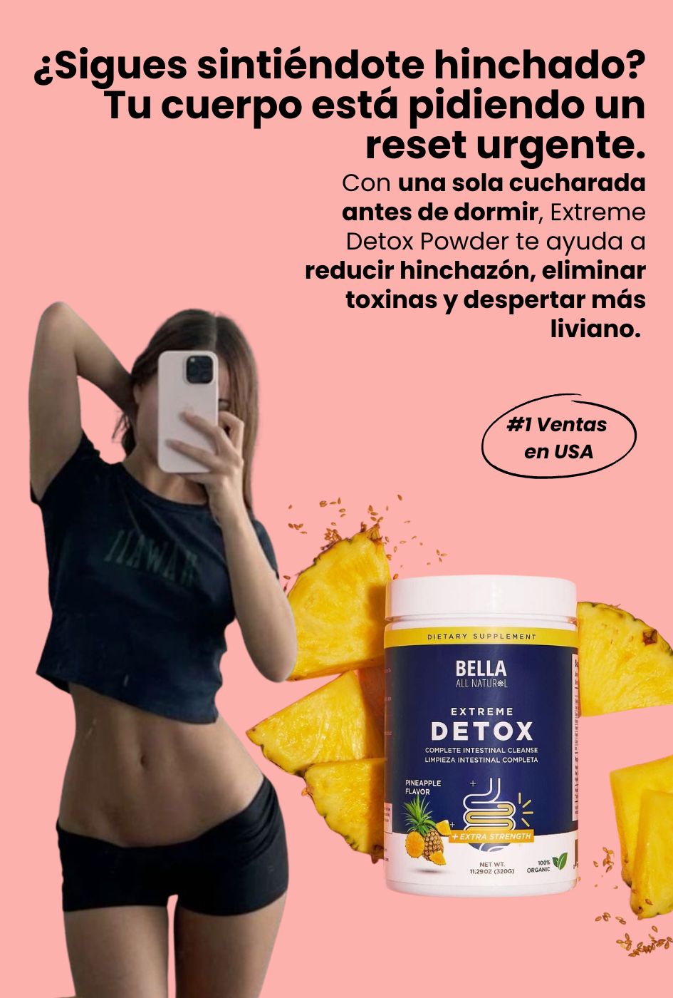 Extreme Detox Powder -Sabor a piña🍍